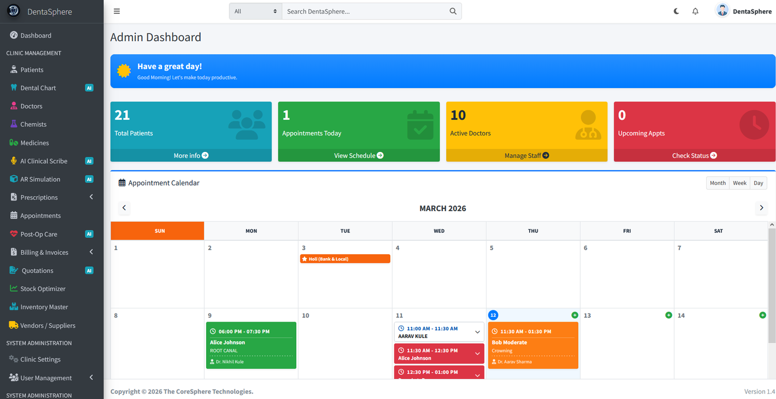 DentaSphere Dashboard Preview